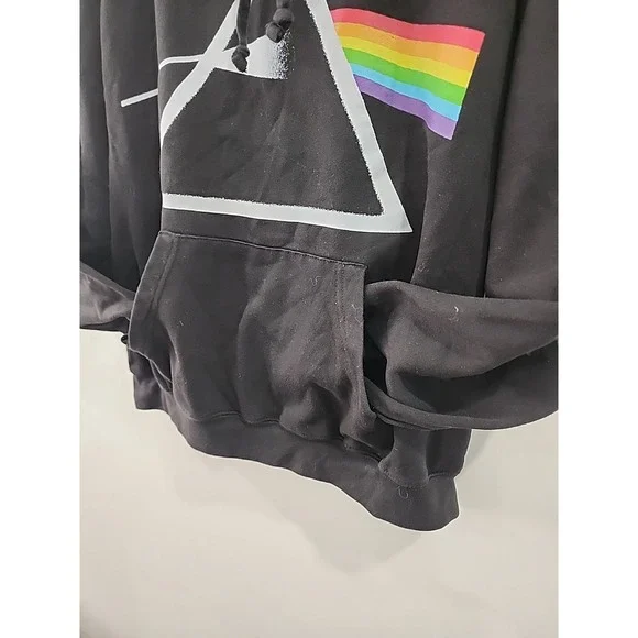 Pink Floyd Dark Side of the Moon Hoodie Black XL Graphic Band Sweatshirt - Picture 2 of 8